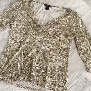 INC SEQUINED BLOUSE